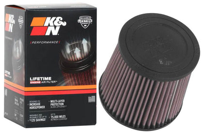 K&N Engineering K&N Universal Air Filter 4in Flange / 5-3/8 in Base / 4-1/2in Top / 5in Height