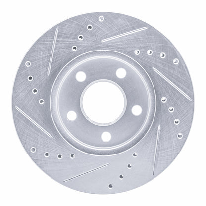 R1 Concepts R1 00-05 Chrysler Neon Front Right Drilled & Slotted Silver Brake Rotor