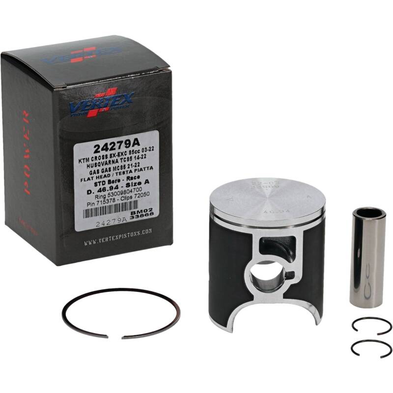 Vertex Pistons Vertex Piston 09-24 KTM 85 SX 85cc Cast Race Piston Kit