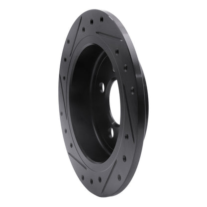 R1 Concepts R1 02-15 Mini Cooper (Excl Clubman) Rear Right Drilled & Slotted Black Brake Rotor