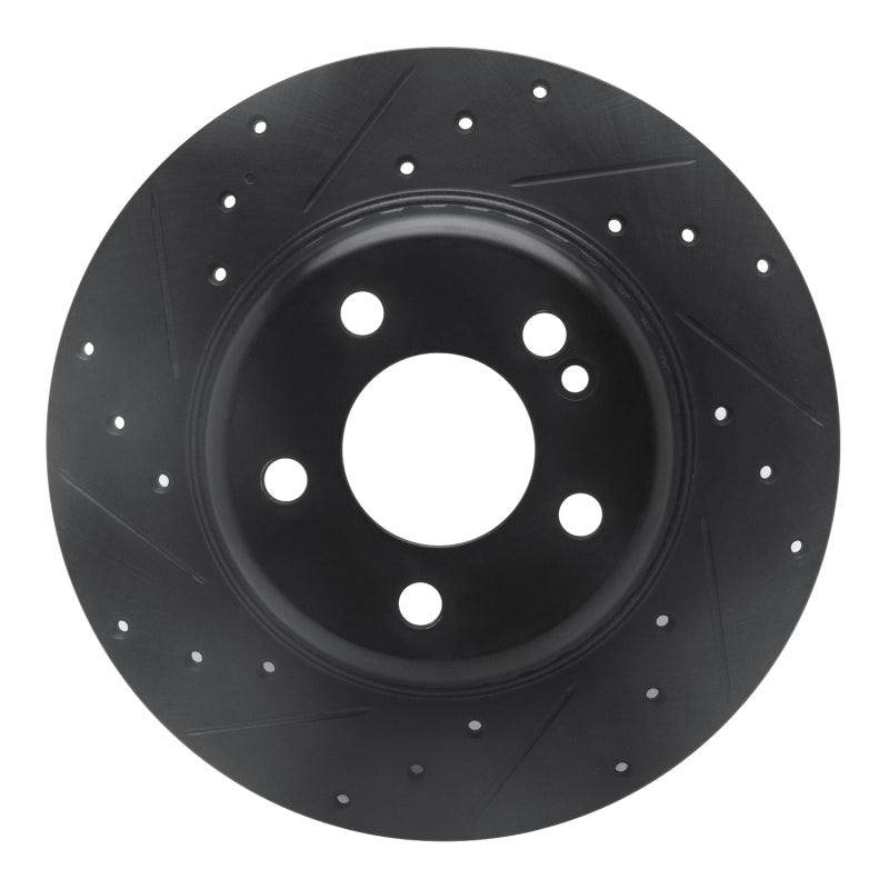 R1 Concepts R1 15-21 Mercedes-Benz C300 Coupe & Convertible Rear Left Drilled & Slotted Black Brake Rotor
