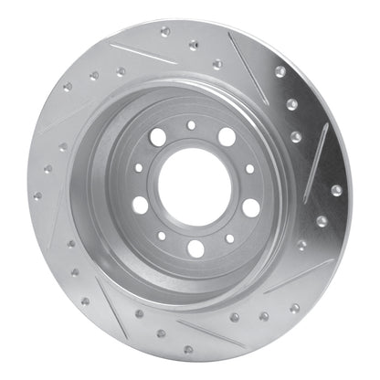 R1 Concepts R1 99-00 Volvo V70 Rear Left Drilled & Slotted Silver Brake Rotor