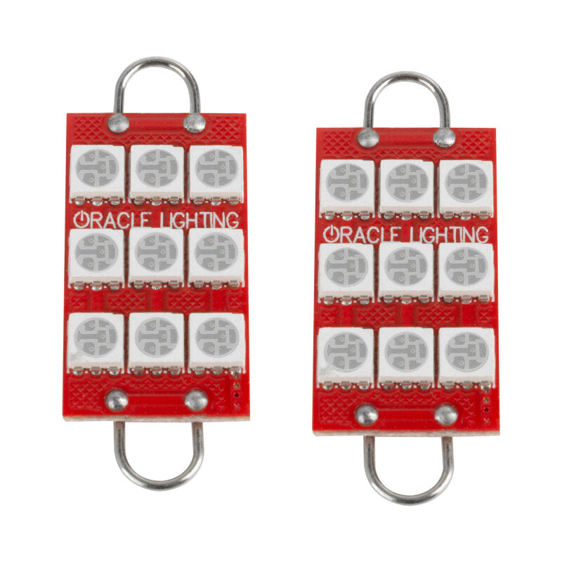 ORACLE Lighting Oracle 44MM 6 LED 3 Chip - Loop Festoon Bulbs (Pair) - Red