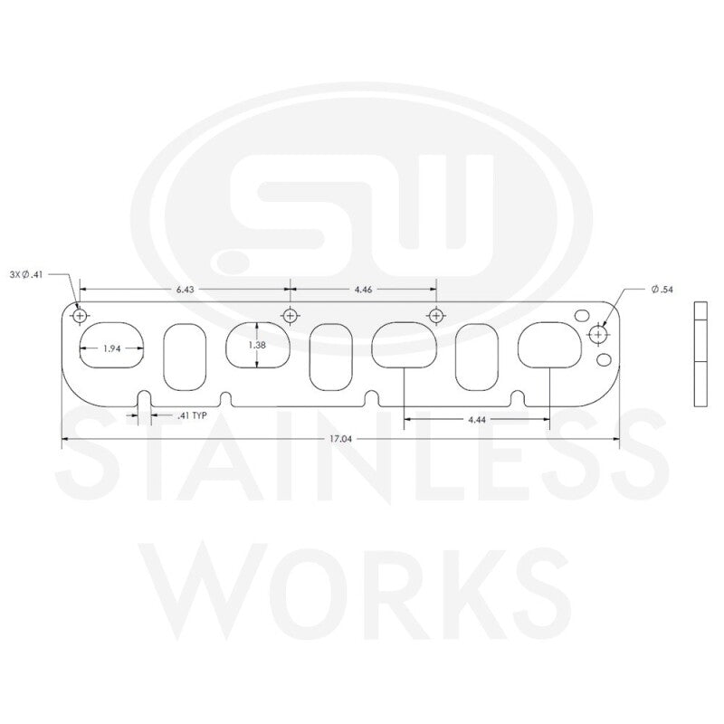 Stainless Works Hemi 5.7L/6.1L/6.4L D-Port Shaped Header 304SS Exhaust Flanges 1-3/4in Primaries