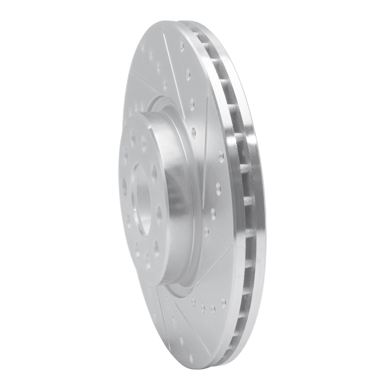 R1 Concepts R1 05-25 Audi A3 Quattro Front Right Drilled & Slotted Silver Brake Rotor