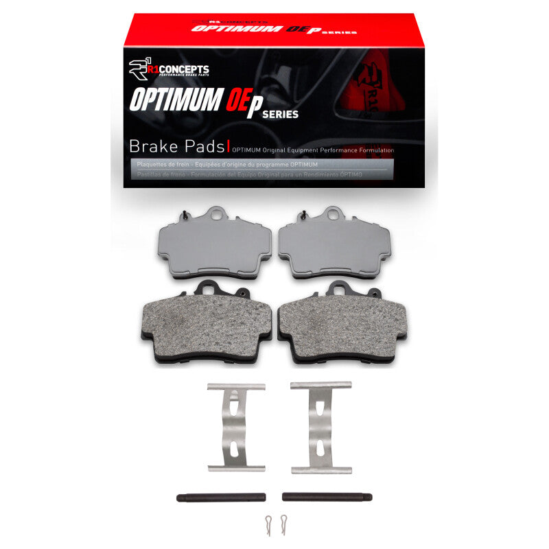R1 Concepts R1 1997-2008 Porsche Boxster Front R1 Optimum OE Pads & Hardware Kit
