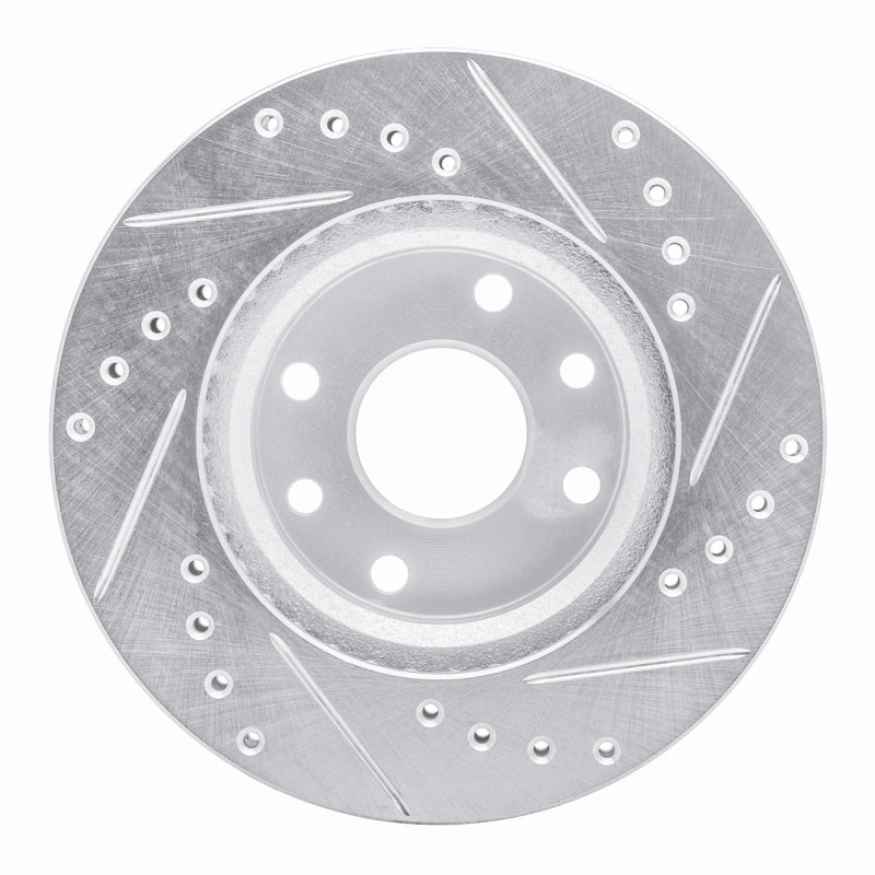 R1 Concepts R1 90-93 Asuna SUNFIRE Front Left Drilled & Slotted Silver Brake Rotor