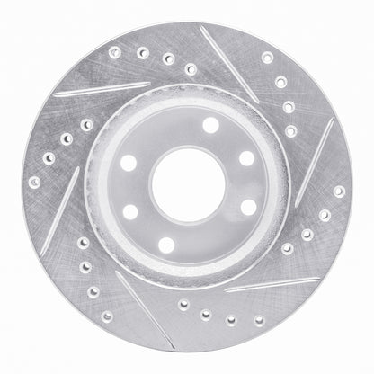 R1 Concepts R1 90-93 Asuna SUNFIRE Front Left Drilled & Slotted Silver Brake Rotor