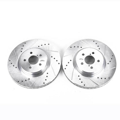 PowerStop Power Stop 14-18 Subaru Forester Front Evolution Drilled & Slotted Rotors - Pair