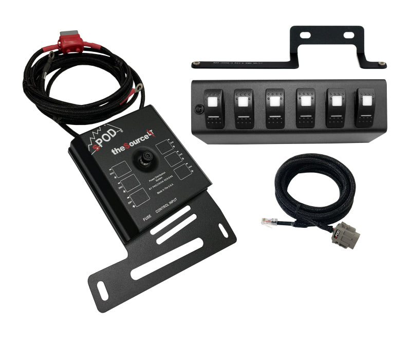 sPOD 09-18 Jeep Wrangler JK SourceLT w/Red LED Switch Panel