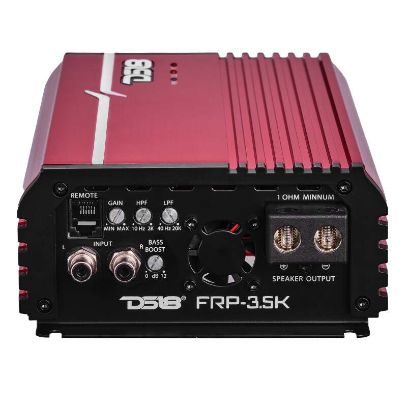 DS18 1-Channel Amp Class D Full-Range Monoblock 3500 Watts RMS/1ohm Red