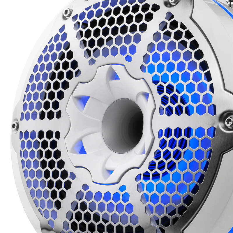 DS18 Tower Speakers Towers Speakers 10in 1in Driver 300 Watts RMS w/ RGB LED Lights White