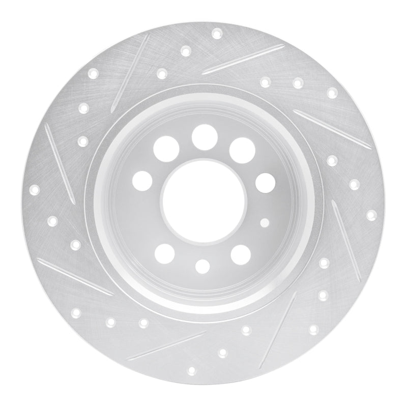 R1 Concepts R1 1974-1995 Volvo 245 Rear Right Drilled & Slotted Silver Brake Rotor