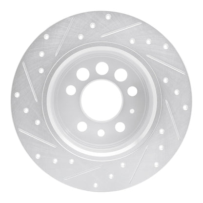R1 Concepts R1 1974-1995 Volvo 245 Rear Right Drilled & Slotted Silver Brake Rotor