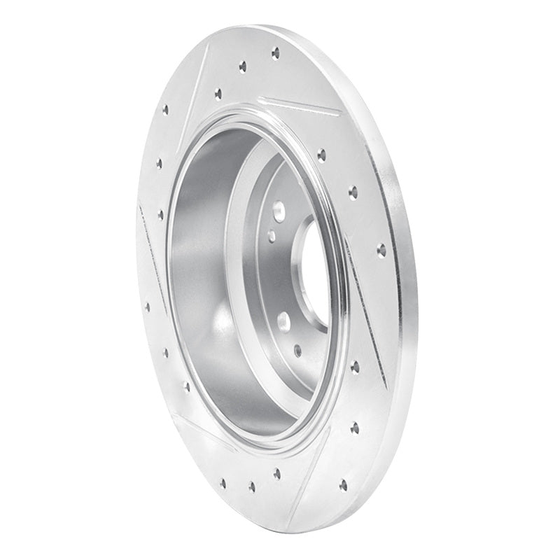R1 Concepts R1 02-04 Acura RL Rear Right Drilled & Slotted Silver Brake Rotor
