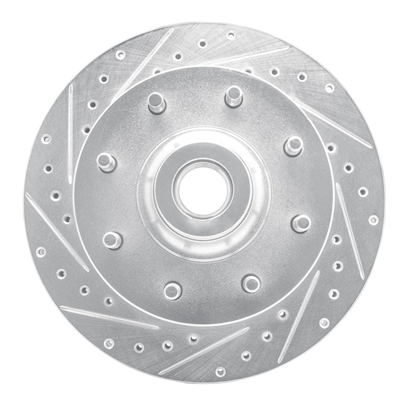 R1 Concepts R1 94-97 Dodge B200 / B200 Van / B250 Front Left Drilled & Slotted Silver Brake Rotor