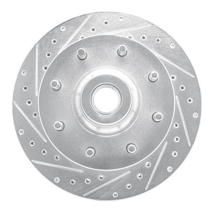 R1 Concepts R1 94-97 Dodge B200 / B200 Van / B250 Front Left Drilled & Slotted Silver Brake Rotor