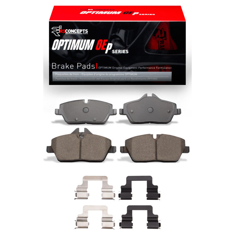 R1 Concepts R1 14-19 Mini Cooper (Excl Clubman) Front Optimum OE Pads & Hardware Kit