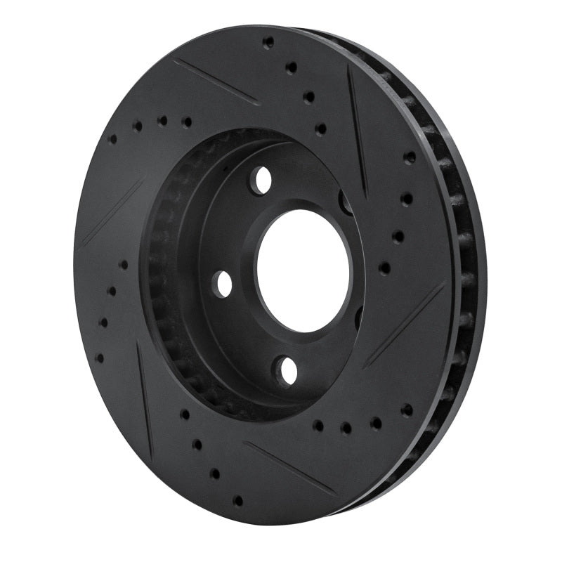 R1 Concepts R1 1990-1997 Buick LeSabre Front Left Drilled & Slotted Black Brake Rotor