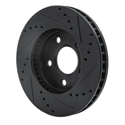 R1 Concepts R1 1990-1997 Buick LeSabre Front Left Drilled & Slotted Black Brake Rotor