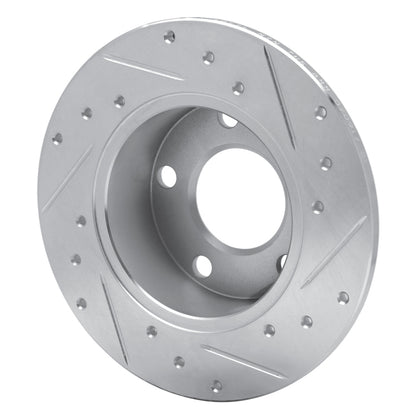 R1 Concepts R1 92-05 Audi A6 (Mexico) Rear Left Drilled & Slotted Silver Brake Rotor