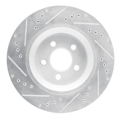 R1 Concepts R1 11-12 Jeep Liberty Front Right Drilled & Slotted Silver Brake Rotor