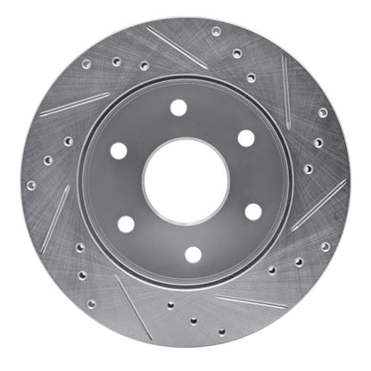 R1 Concepts R1 88-91 Chevrolet K1500 Front Left Drilled & Slotted Silver Brake Rotor