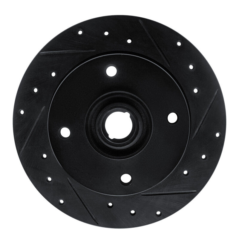 R1 Concepts R1 65-74 Volkswagen Karmann Ghia Front Right Drilled & Slotted Black Brake Rotor
