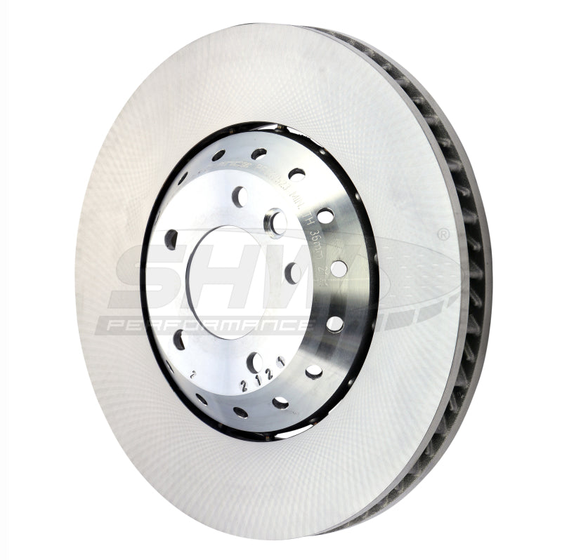 SHW Performance SHW 15-18 Porsche Cayenne GTS w/19in Wheel w/o Ceramics Left Frt Smooth LW Brake Rotor (95835140350)