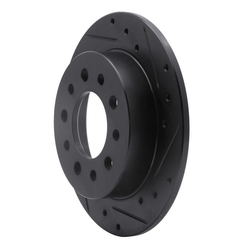 R1 Concepts R1 03-08 Hyundai Tiburon Rear Right Drilled & Slotted Black Brake Rotor