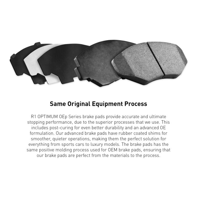 R1 Concepts R1 1986-1989 Mercedes-Benz 560SL Front R1 Optimum OE Pads & Hardware Kit
