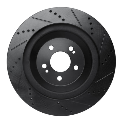 R1 Concepts R1 14-21 Mercedes-Benz Maybach S560 Rear Left Drilled & Slotted Black Brake Rotor