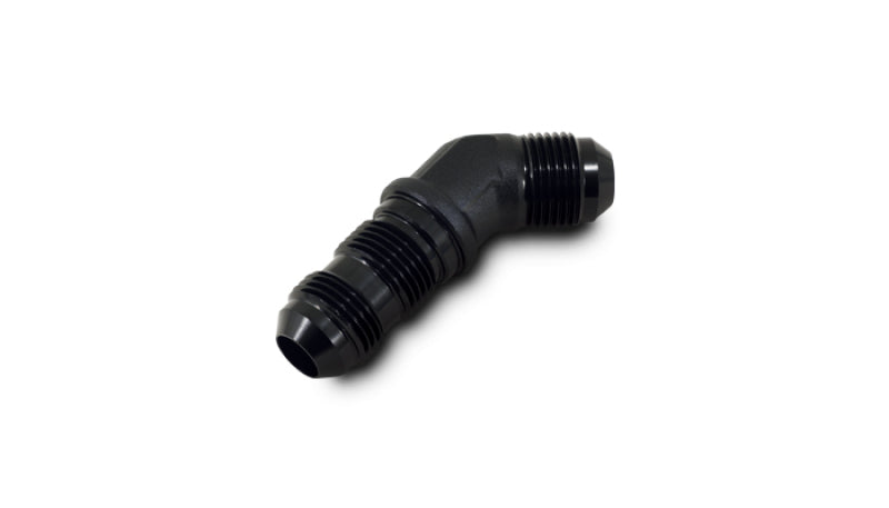 Vibrant -16AN Bulkhead Adapter 45 Deg Elbow Fitting - Anodized Black