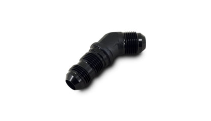 Vibrant -16AN Bulkhead Adapter 45 Deg Elbow Fitting - Anodized Black