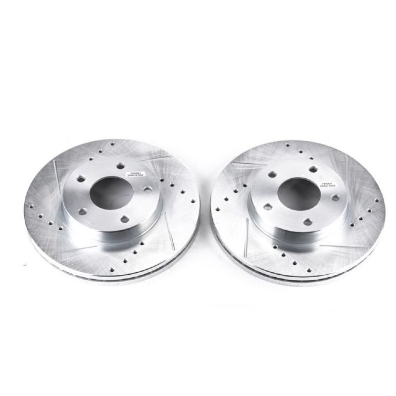 PowerStop Power Stop 89-90 Nissan 300ZX Front Evolution Drilled & Slotted Rotors - Pair