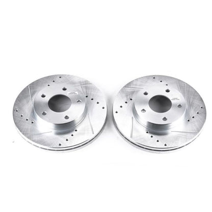 PowerStop Power Stop 89-90 Nissan 300ZX Front Evolution Drilled & Slotted Rotors - Pair