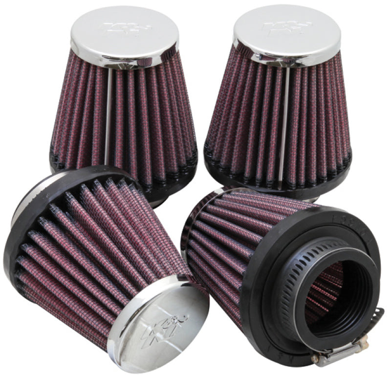 K&N Engineering K&N Universal Oval Chrome Filter 1 9/16 in. Flange 3 in. Base 2 inch Top 3 in. Height (4 Per Box)