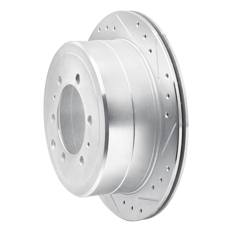 R1 Concepts R1 93-97 Lexus LX450 Rear Right Drilled & Slotted Silver Brake Rotor