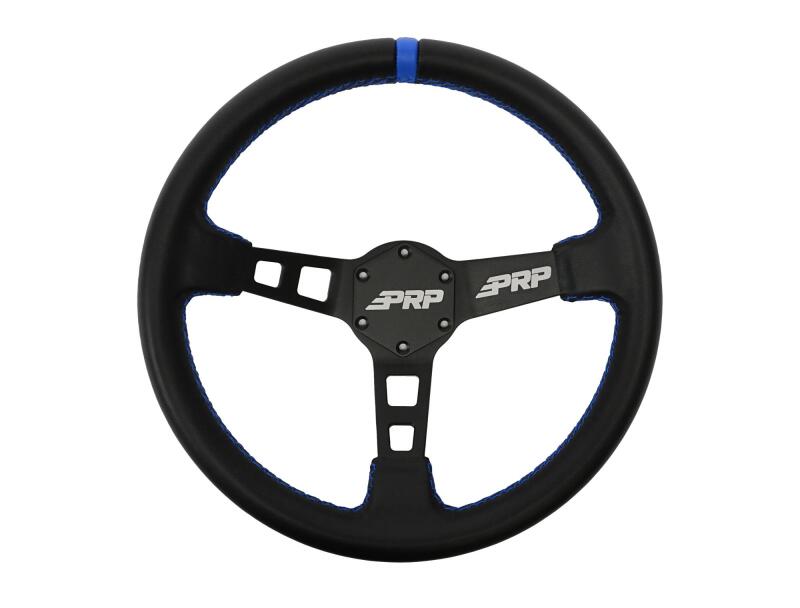 PRP Seats PRP Deep Dish Leather Steering Wheel - Blue