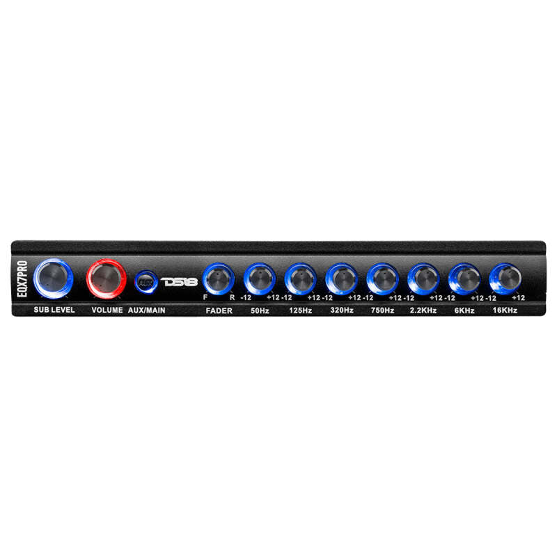 DS18 EQX High Volt 7-Band Equalizer High Lvl Input Auto Turn On And High Volt LED Clipping Indicator