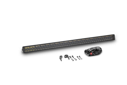 Go Rhino Xplor Blackout Combo Series Dbl Row LED Light Bar w/Amber (Side/Track Mount) 40in. - Blk