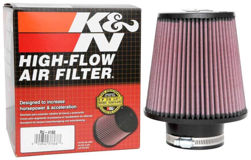 K&N Engineering K&N Universal Clamp-On Air Filter 3in FLG / 6in B / 4-1/2in T / 6in H