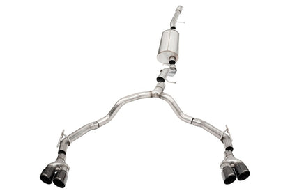 CORSA Performance Corsa 2021-2025 Suburban / Yukon XL 6.2L 4WD Dual Rear 3in to 2.75in Sport Cat-Back DW 4in BLK Tips