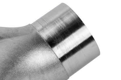 APR Cast T304 Stainless Steel Double Y-Splitter - 76mm to Quad 63.5mm (3in to Quad 2.5in)