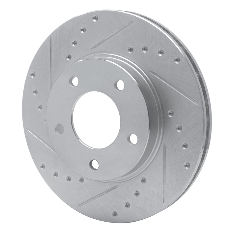 R1 Concepts R1 92-03 Mazda Protege Front Left Drilled & Slotted Silver Brake Rotor