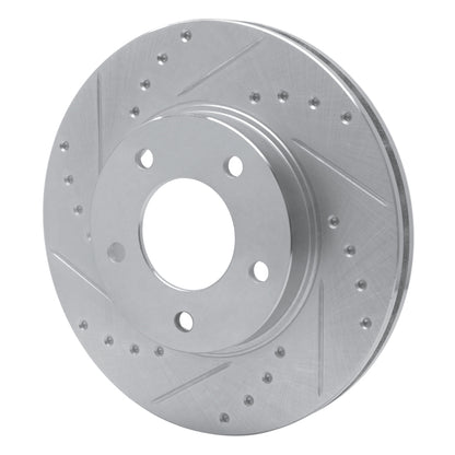 R1 Concepts R1 92-03 Mazda Protege Front Left Drilled & Slotted Silver Brake Rotor
