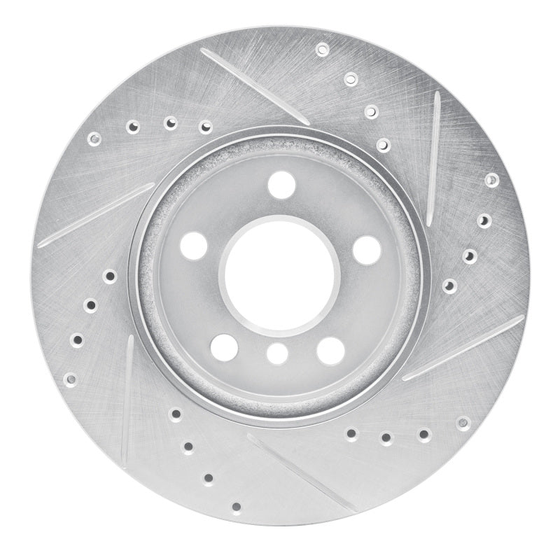 R1 Concepts R1 14-21 Mini Cooper (Excl Clubman) Front Left Drilled & Slotted Silver Brake Rotor