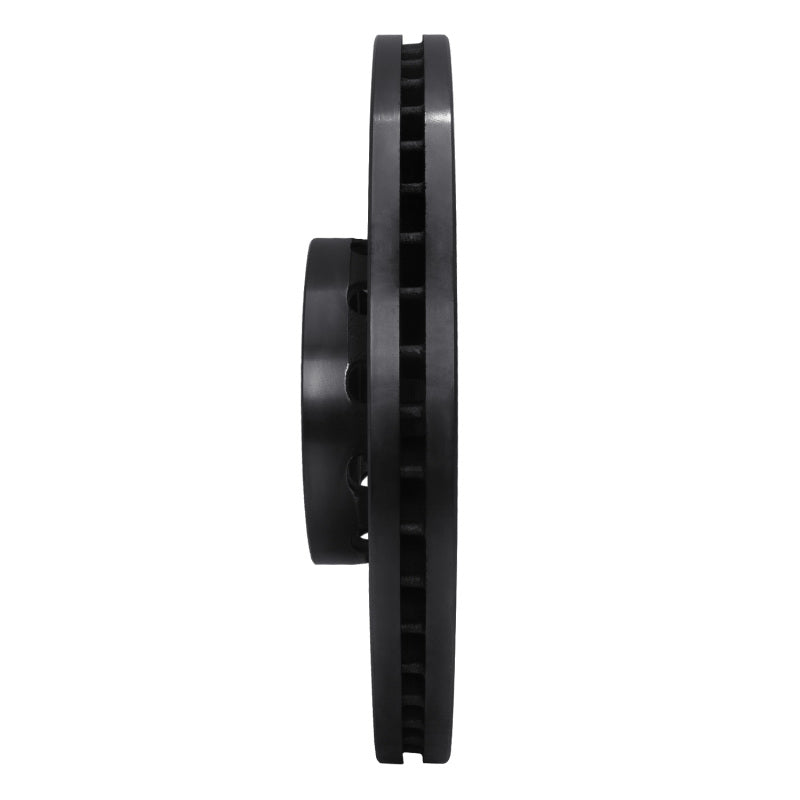 R1 Concepts R1 00-03 Audi A8 Front Right Drilled & Slotted Black Brake Rotor