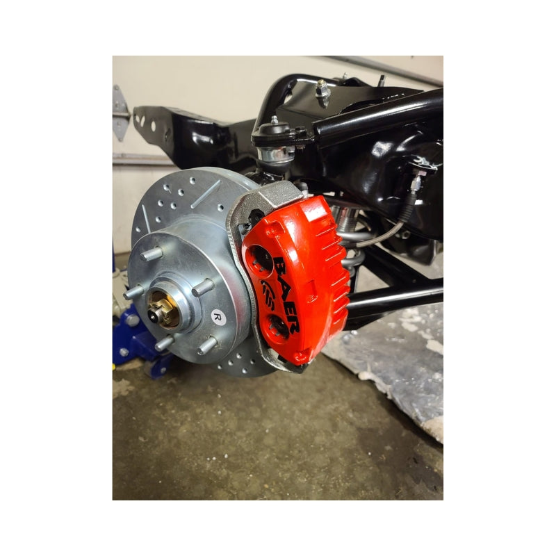 Baer Brakes 55-68 Chevy Full Size Pass. Car OE Spindles 11in Classic Series Front Brake Kit - Red