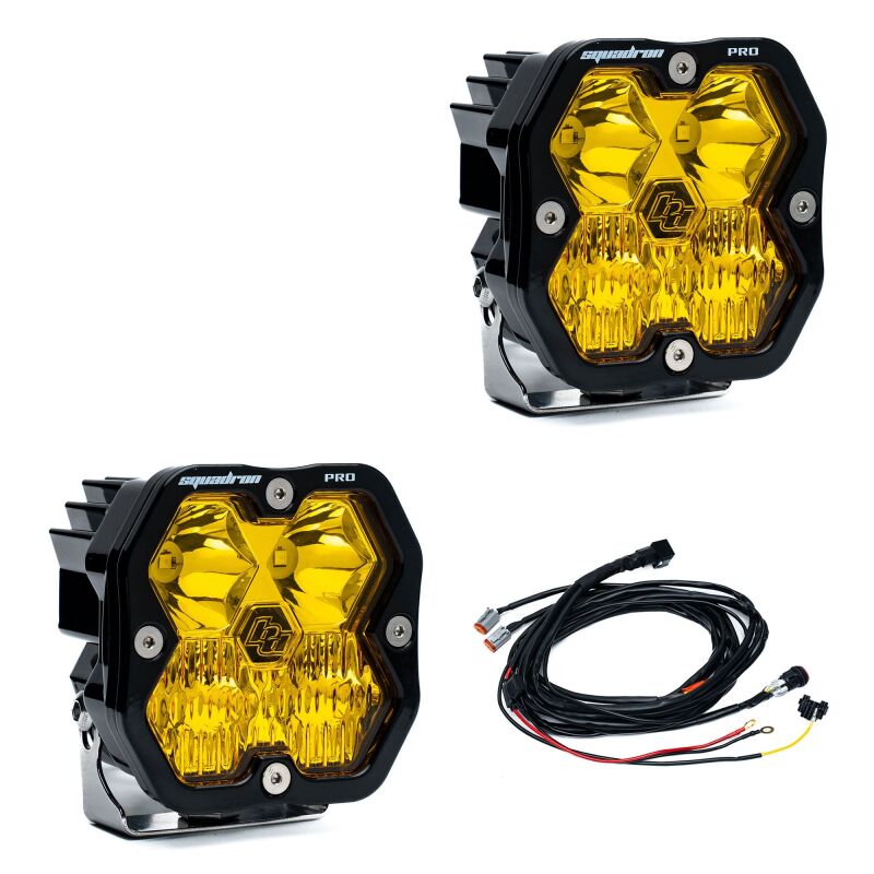 Baja Designs Squadron-R 2.0 Sport LED Driving/Combo (Pair) - Baja Amber